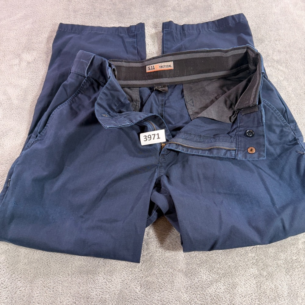 5.11 Tactical Pants Mens 34x31 Navy Blue Ripstop Cargo Utility Trousers